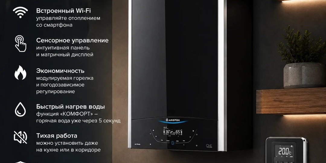 Газовый котёл Ariston ALTEAS: тепло, комфорт и экономия без компромиссов