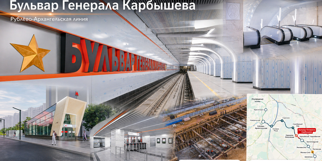 Станция с Золотой Звездой: как «Бульвар Генерала Карбышева» становится новым метро-входом северо-запада Москвы