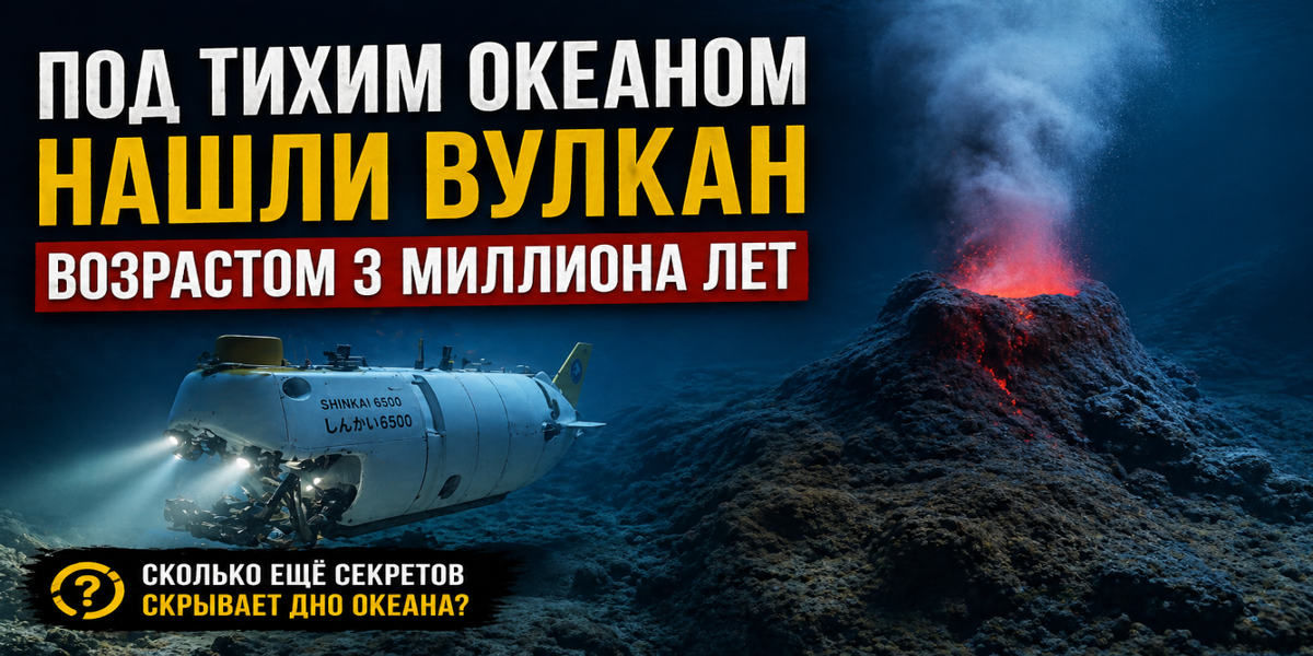 Под Тихим океаном нашли странный вулкан возрастом 3 миллиона лет — и это не то, что ожидали ученые