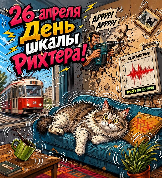 26 апреля - День шкалы Рихтера! podarokplus.ru