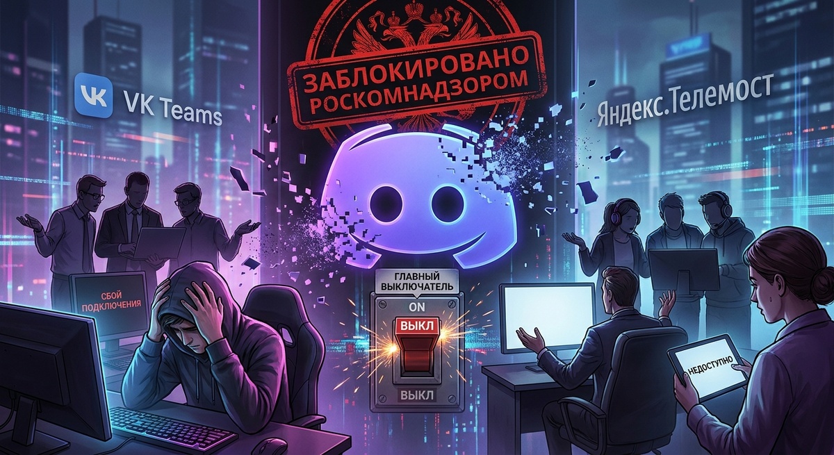 Роскомнадзор прикрыл (заблокировал) главную Discord