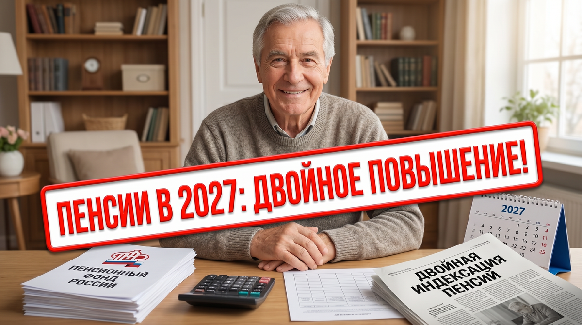 Пенсии в 2027 году вырастут вдвойне: решение Госдумы
