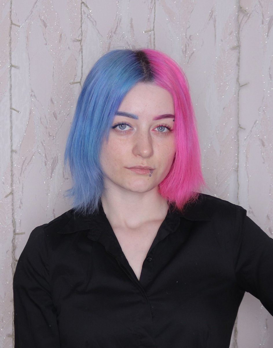 Розово-голубой сплит