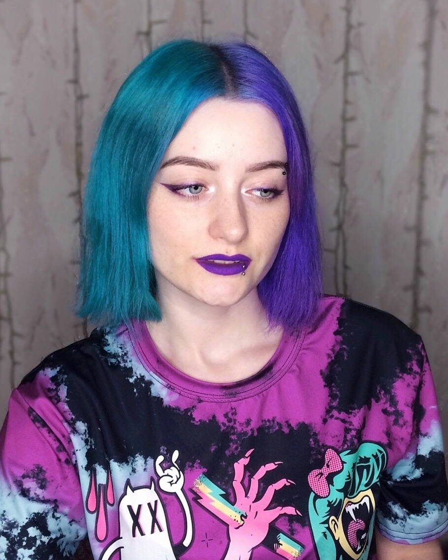 Фиолетово-бирюзовый сплит