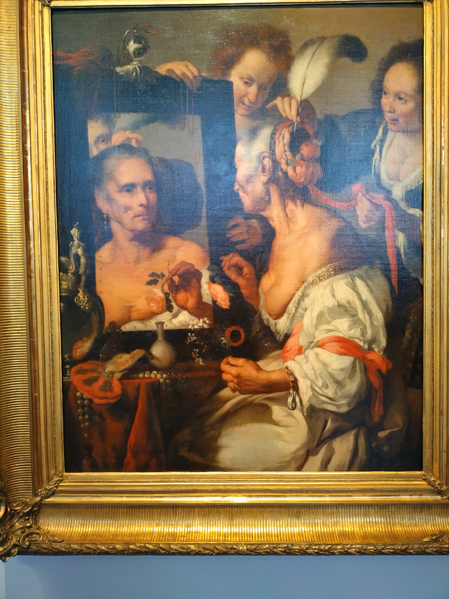 "Аллегория бренности (Старая кокетка)" Бернардо Стоцци. Ок. 1637 г. Фото моё, музей ГМИИ им. А.С. Пушкина