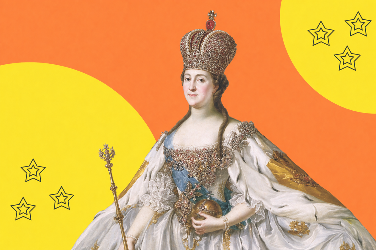 Стефано Торелли. Коронационный портрет Екатерины II. 1763–1766 годы. Холст, масло. 244 × 178 см. Государственный Русский музей.