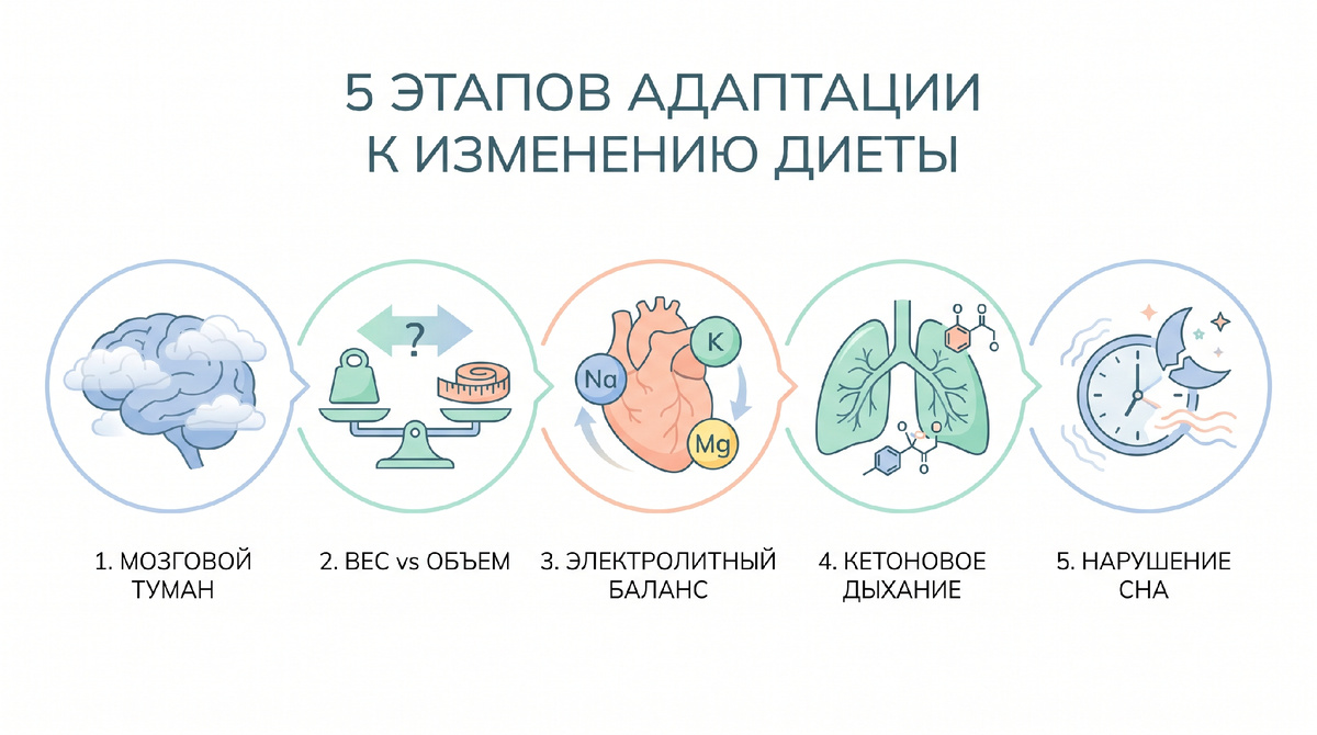 Во время изменения питания организм адаптируется к новому режиму. Меняются сигналы голода и насыщения. У некоторых сильнее ощущается дефицит энергии вечером