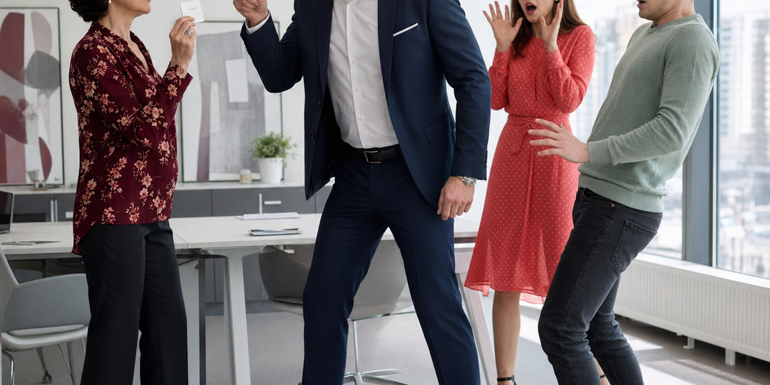 Начальник унижал уборщицу на собрании, пока та не достала свою визитку