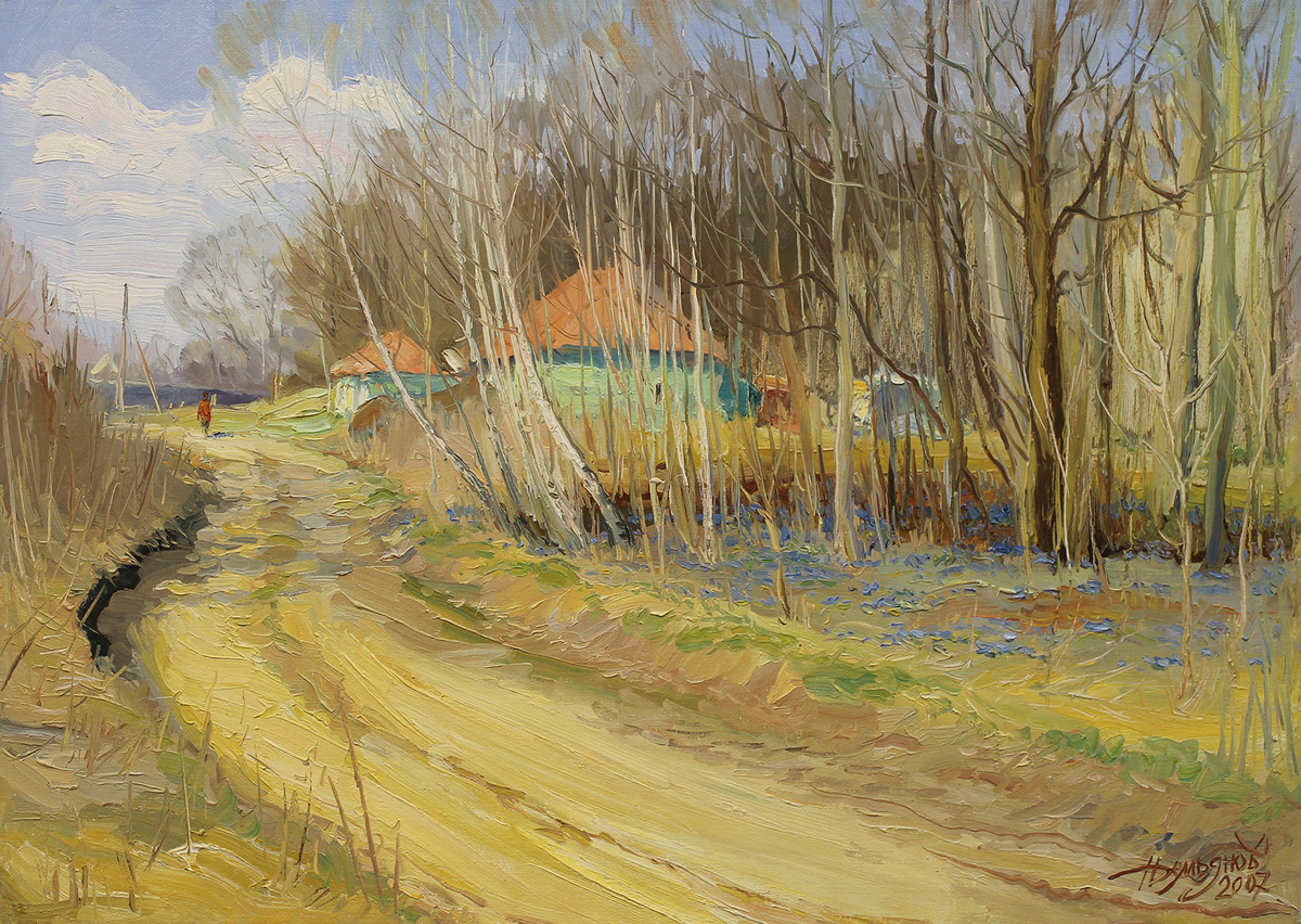 «Подснежники цветут», холст, масло, 50 x 70 см, 2007 г.