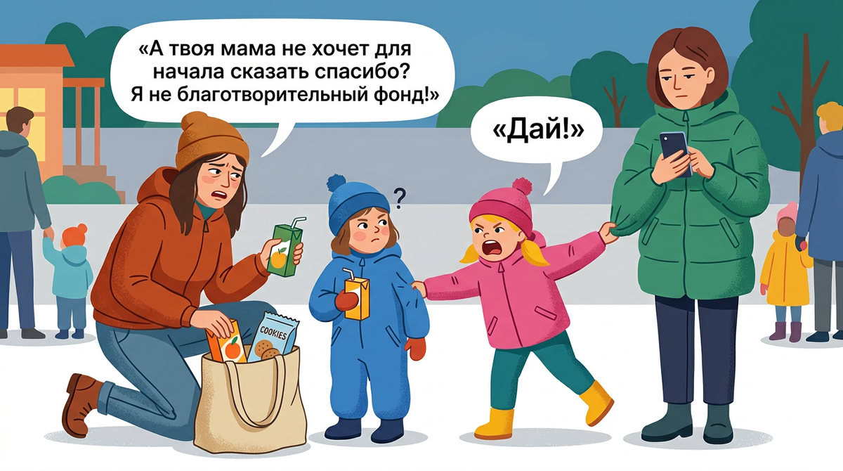 «А у тебя есть печенье?» — подружка дочери каждый день выпрашивает еду. Её мама молчит. Я должна кормить чужого ребёнка?