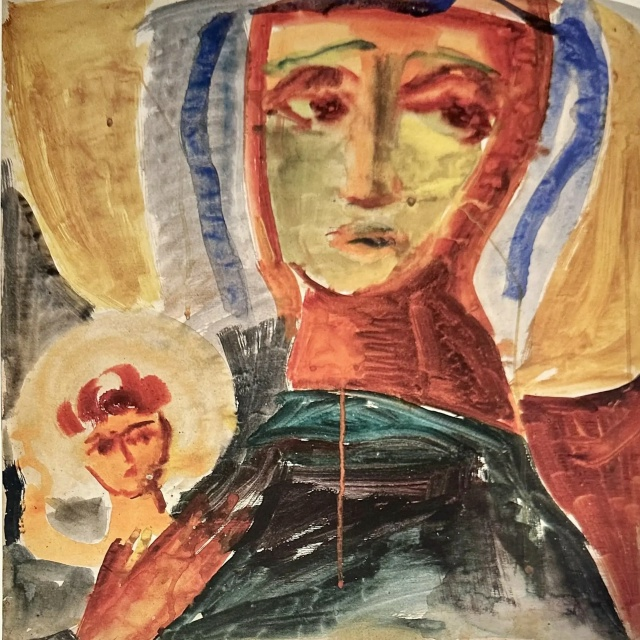 Вера Янова. «Богоматерь с младенцем». 1953