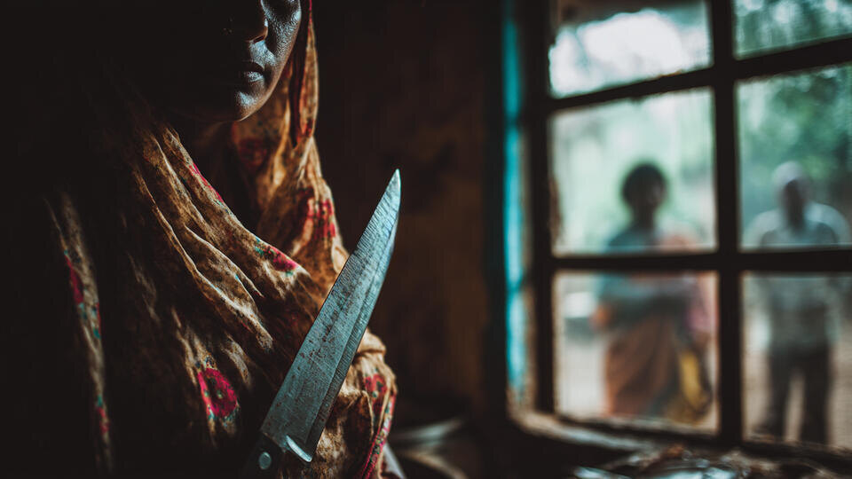     Женщина зарезала жену своего любовника на глазах у соседей РЕН ТВ