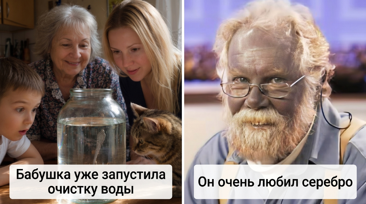 Про Пола Карасона - реальное фото, а не фотошоп. Этот человек очень увлекался серебром, в итоге довел свой организм до разрушения. Его историю подробнее расскажу в конце статьи.