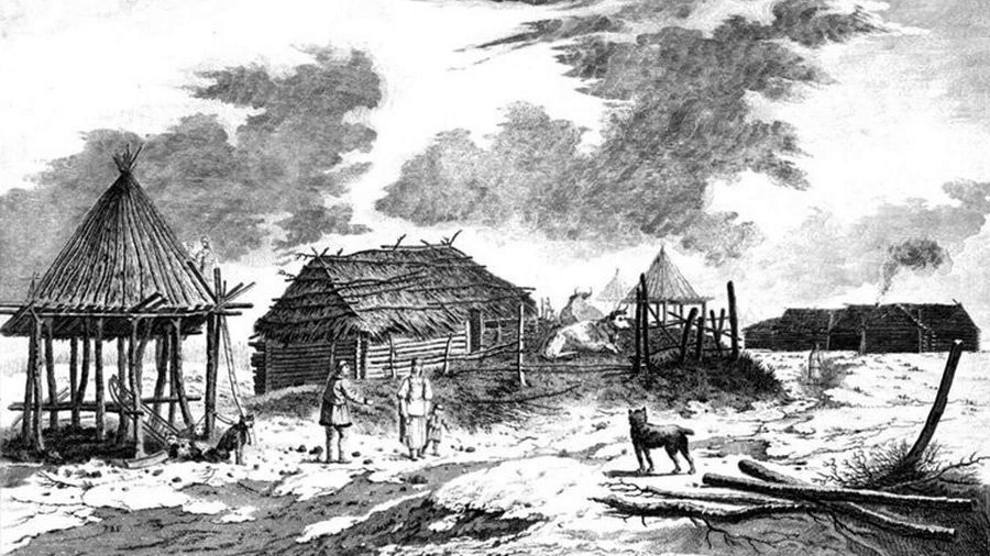 Большерецкий острог. Конец XVIII века