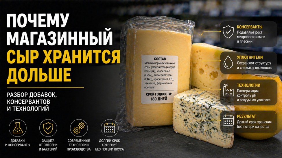 Сколько хранится магазинный сыр