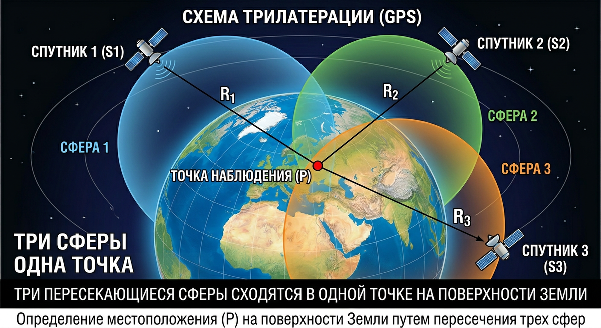 Схема трилатерации