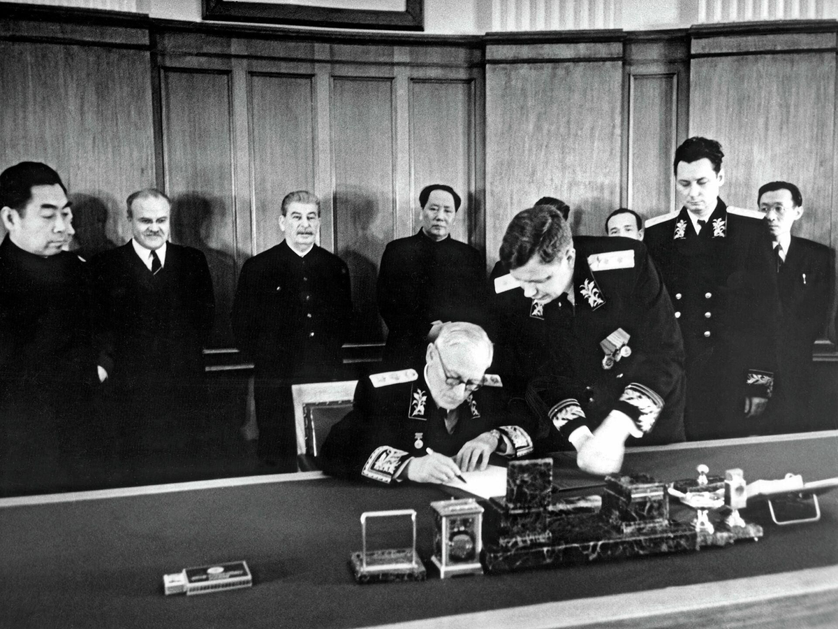 Подписание Договора о дружбе, союзе и взаимной помощи, 14.02.1950 г.  Yandex.ru 