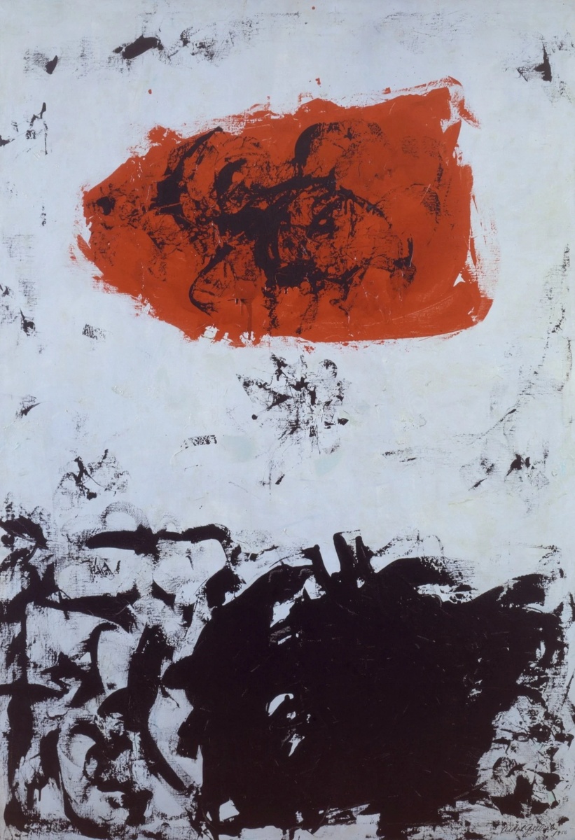 Адольф Готтлиб, «Черный, синий, красный», 1956