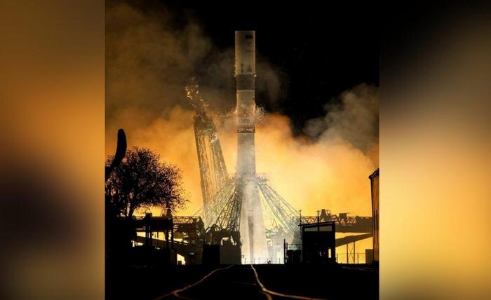 Запуск «Союза-2.1а». Фото © Telegram / Роскосмос / Иван Тимошенко, Артём Пылаев