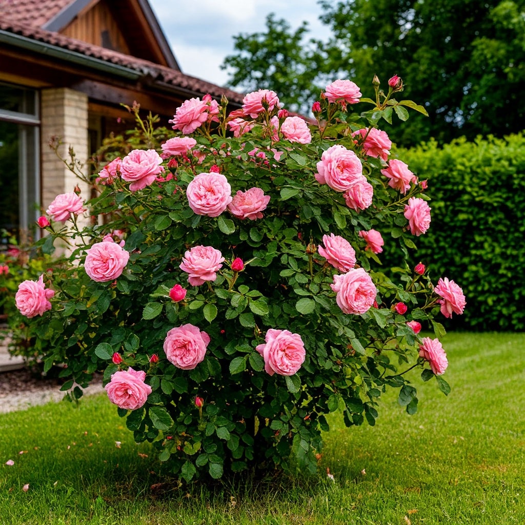 Розовый махровый шиповник