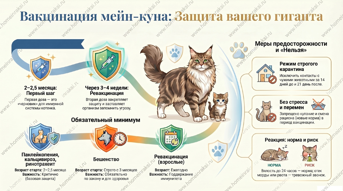 Вакцинация мейн-куна