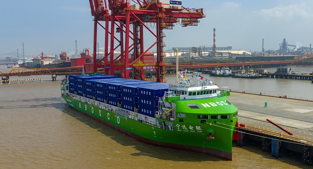 Китайская верфь Jiangxi Jiangxin сдала крупнейший в мире электрический контейнеровоз «Ning Yuan Dian Kun»