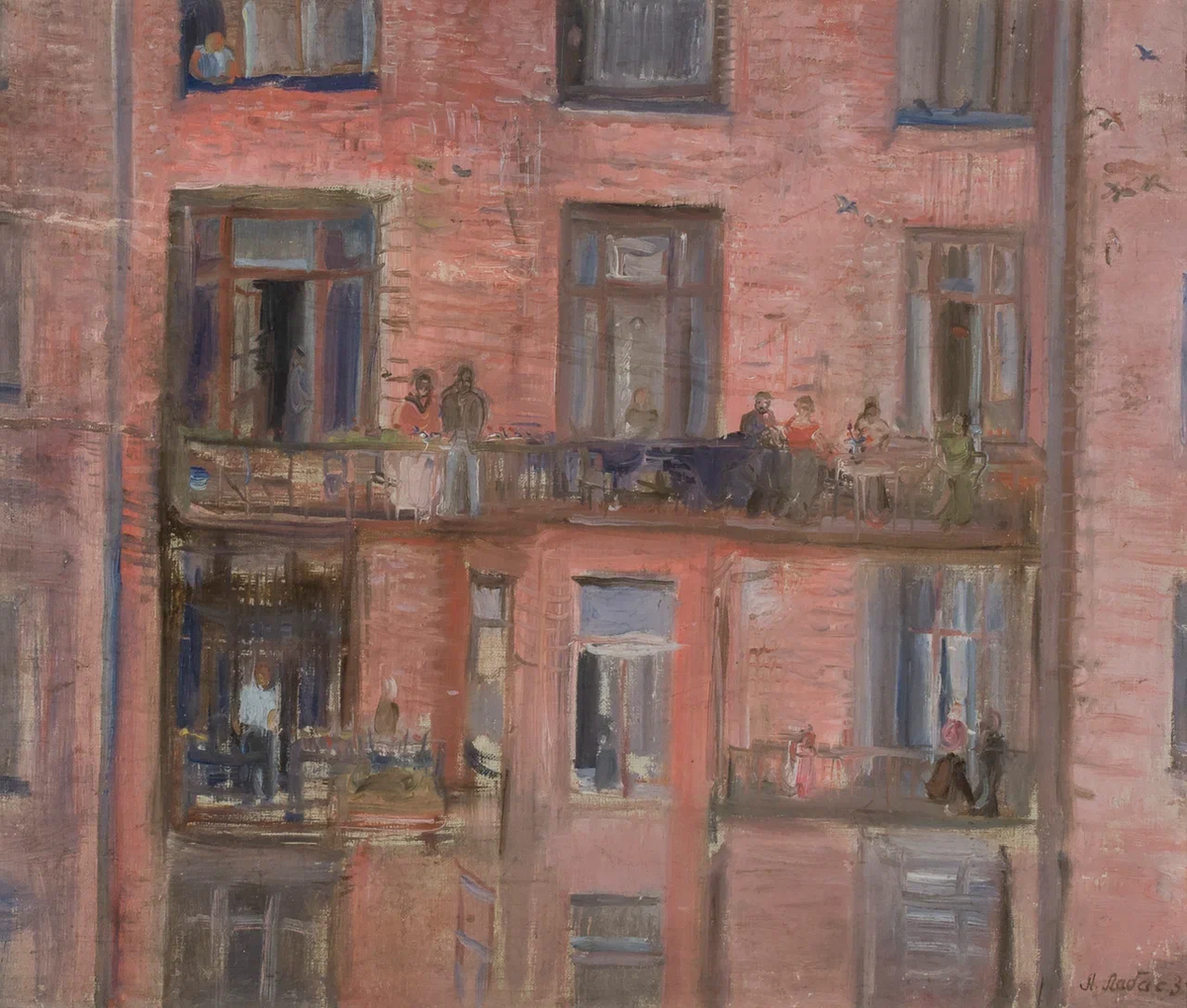 Александр Лабас. «Дом на Мясницкой улице», 1934 год, Саратовский государственный художественный музей имени А. Н. Радищева © Пресс-служба Центра «Зотов»