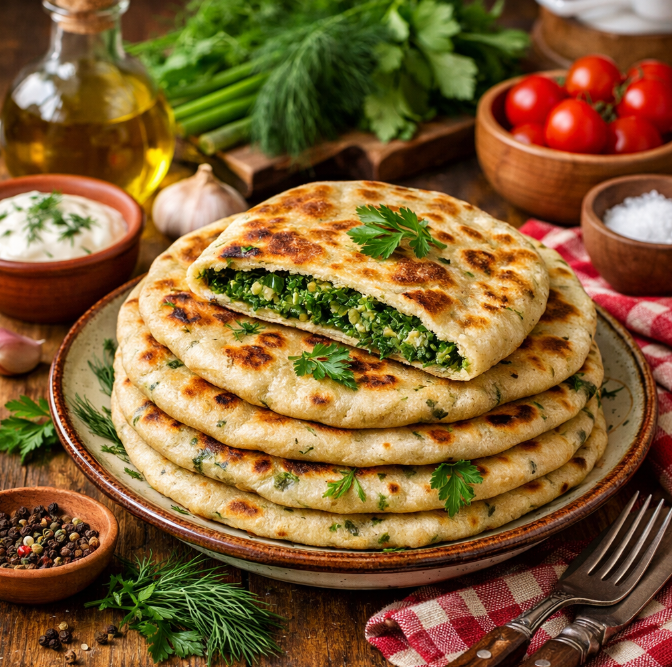 Лепёшки с зеленью рецепты от Дарики