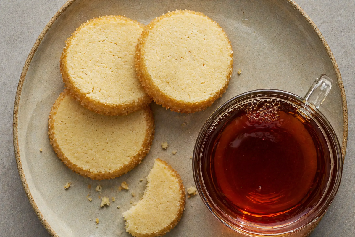 Самый правильный вариант подачи — с небольшим бокалом виски: жирность печенья идеально балансирует его вкус.