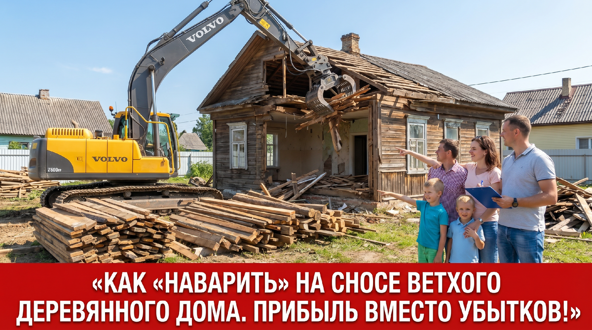 Как «наварить» на сносе ветхого деревянного дома