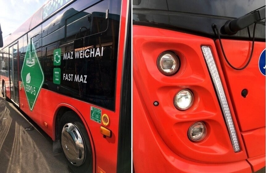 На презентации "антисанкционного" автобуса МАЗ-203047. Фото сайта abw.by