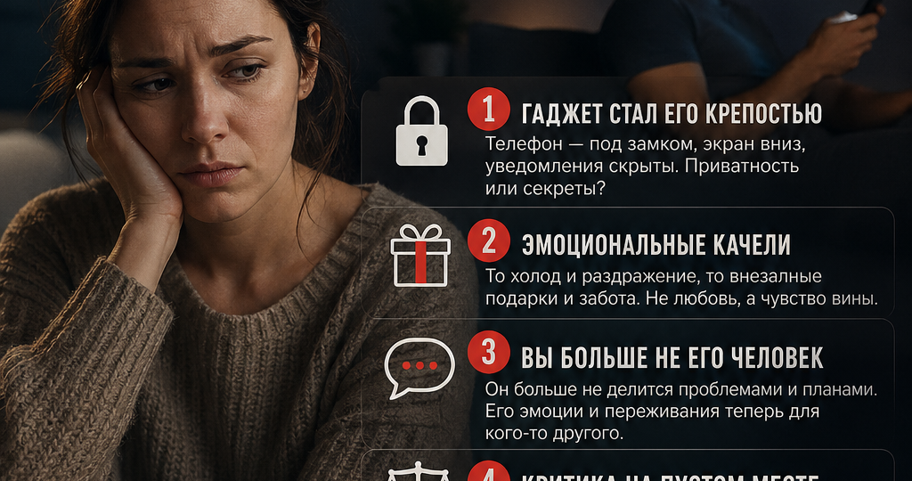 Инструкция для подозрительных: 5 признаков, что твой мужчина тебе изменяет (и это не помада на воротнике)