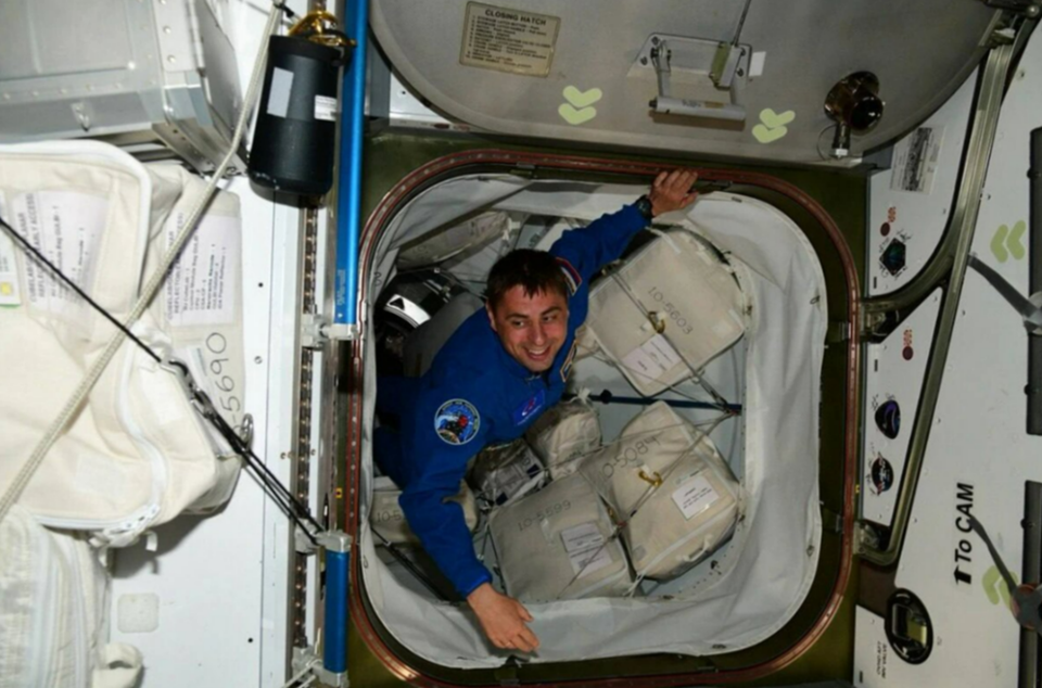 Андрей Федяев на МКС. Фото: NASA