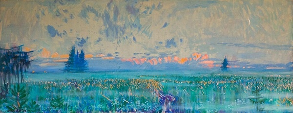 Абакумов. А завтра будет день хороший. 2008. Холст, акрил. 80х200.