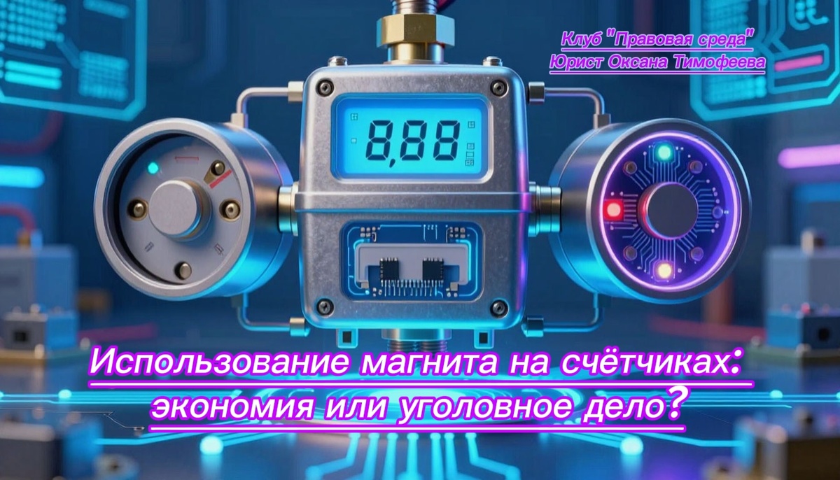 Использование магнита на счётчиках. Клуб "Правовая среда". Юрист Оксана Тимофеева.