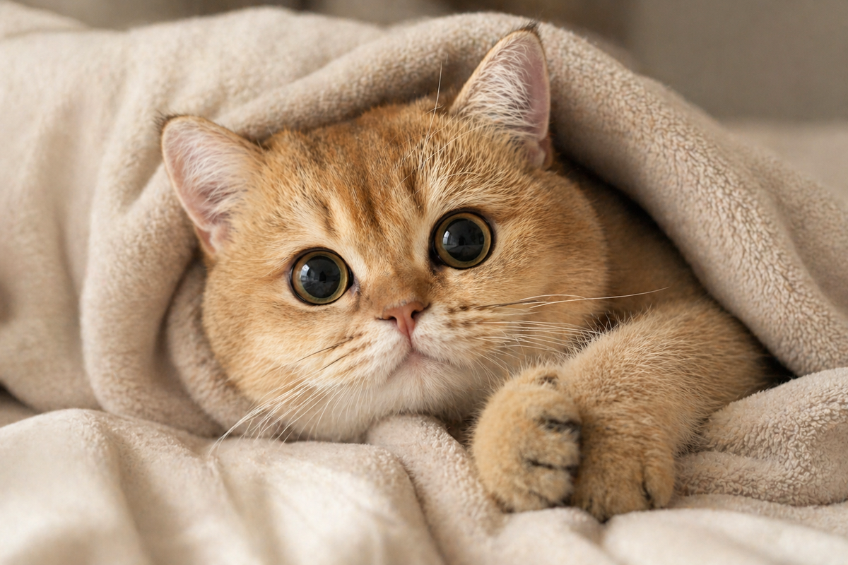 Кошка ведёт себя как ребёнок