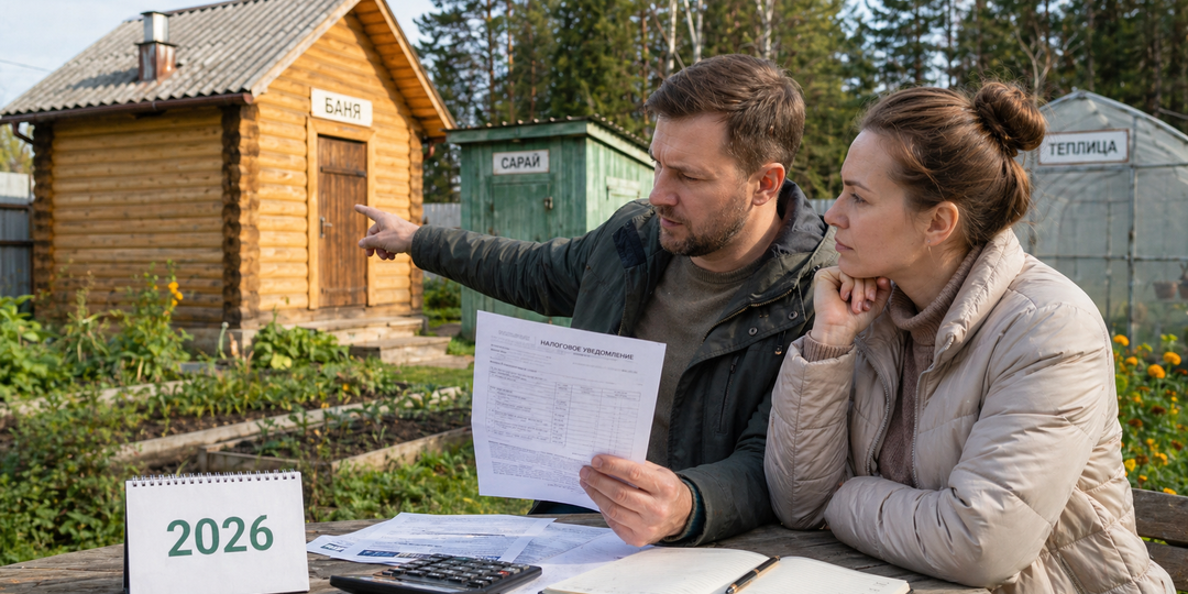 Налог на баню, сарай и теплицу: что реально нужно платить в 2026 году