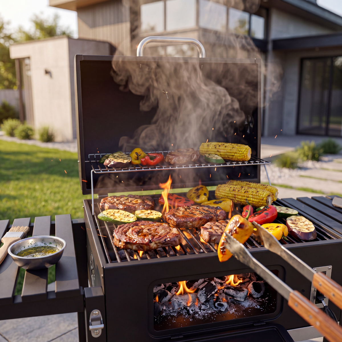 BBQ на угольном гриле