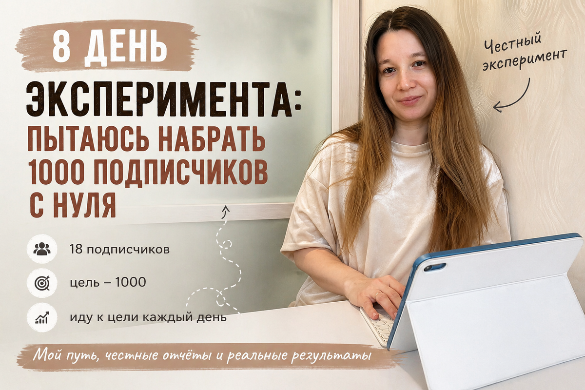 Фото автора. Иду к 1000 подписчиков во VK с нуля.