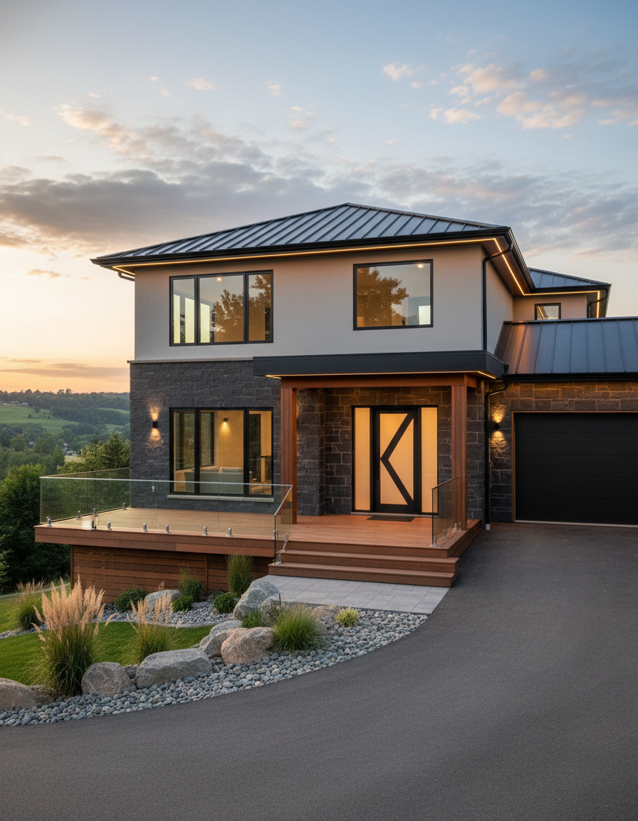 Домокомплект из полистиролбетона может быть в любом проекте: от плоской кровли до вальмовой, сложный, с отделкой дополнительной из камня и тд