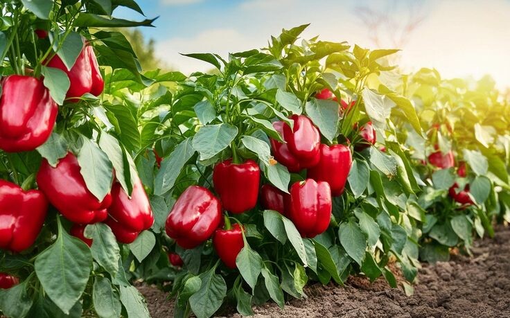 Большой урожай перца