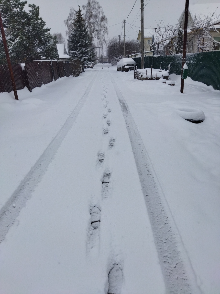 Всё накрыло снегом