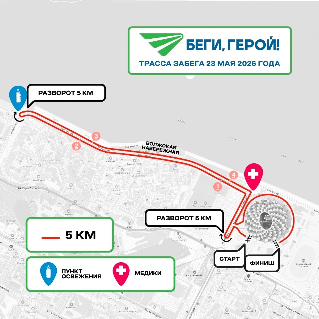 Трасса дистанции 5 км