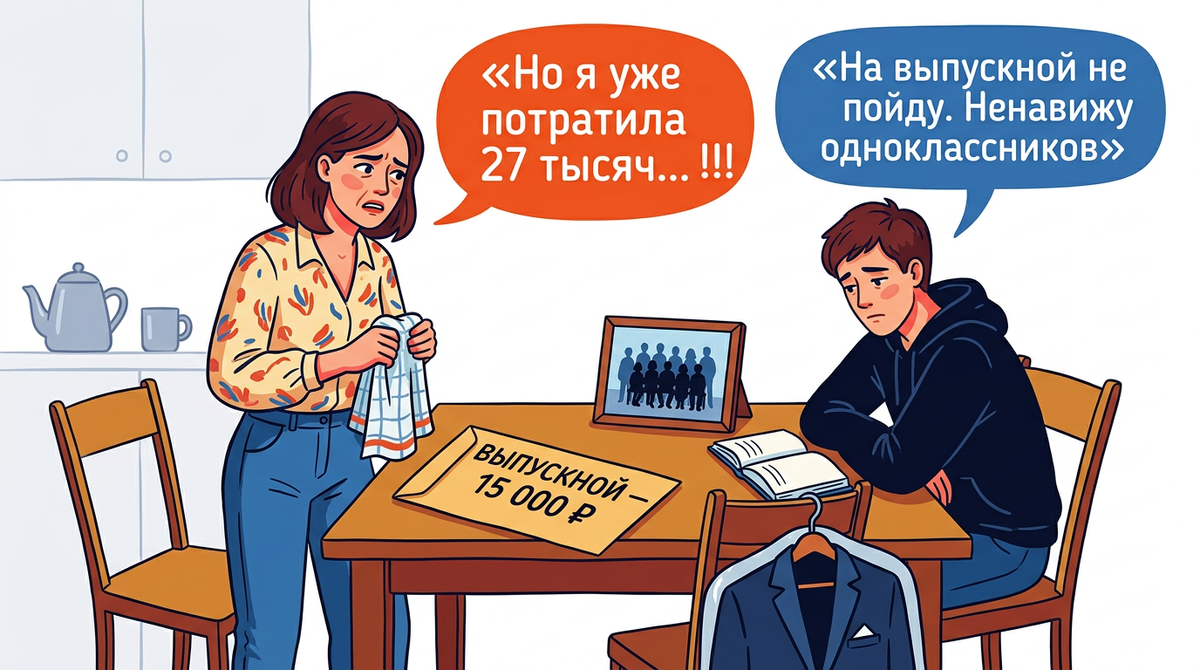 «Мам, я там чужой» — сын не пойдёт на выпускной после 11 лет в одном классе. Я уже отдала 27 тысяч рублей
