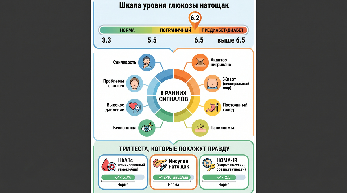 Она нередко начинает расти заметно уже тогда, когда нарушения обмена существуют не первый год.
