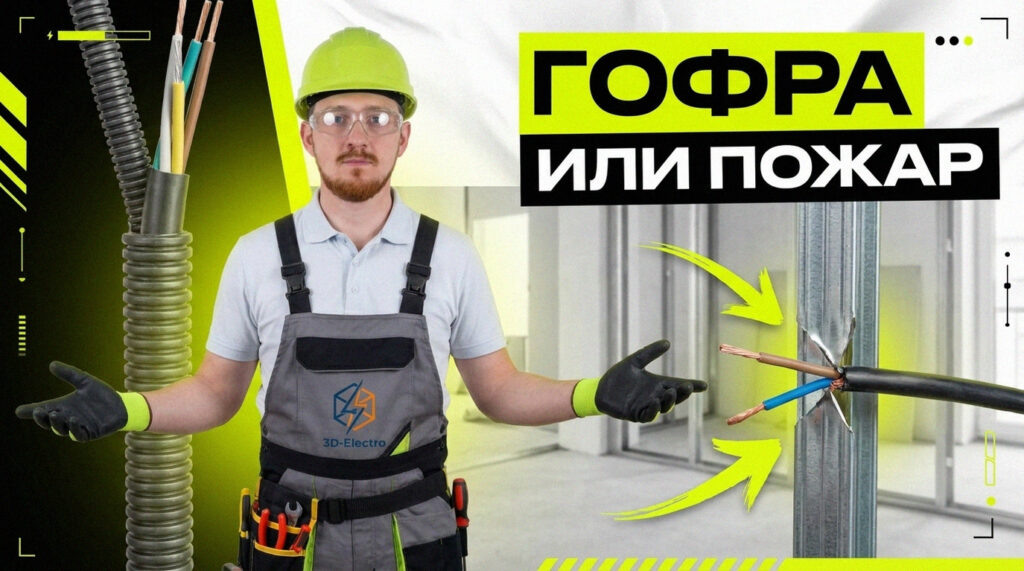    Способы крепления проводки под натяжным потолком: гофротруба против клипс 3DElectro