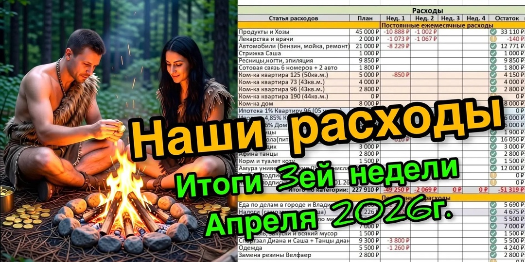 За 3 недели Апреля израсходовали 245 тыс. и еще одну ипотеку не заплатили.