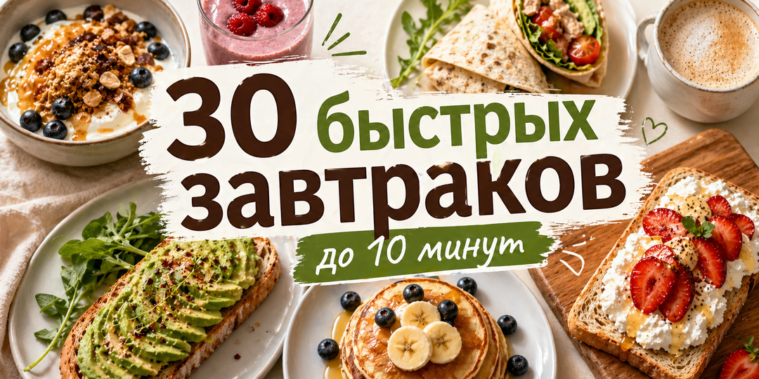 30 быстрых завтраков до 10 минут, которые хочется повторять