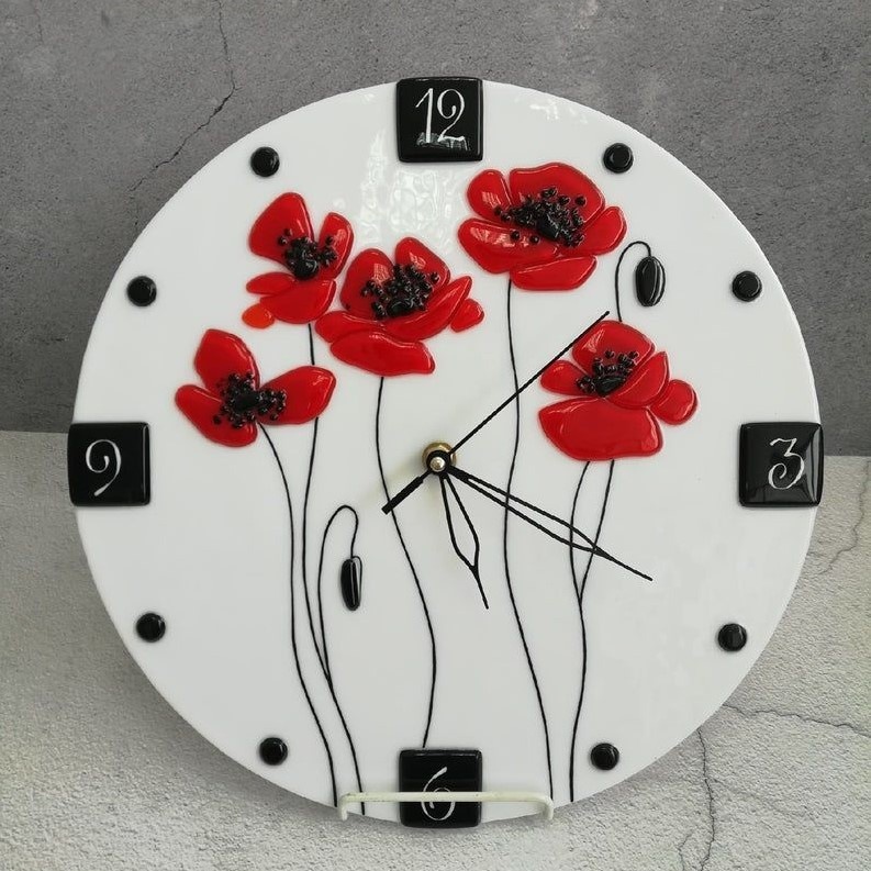 Часы "Маки", 30 см