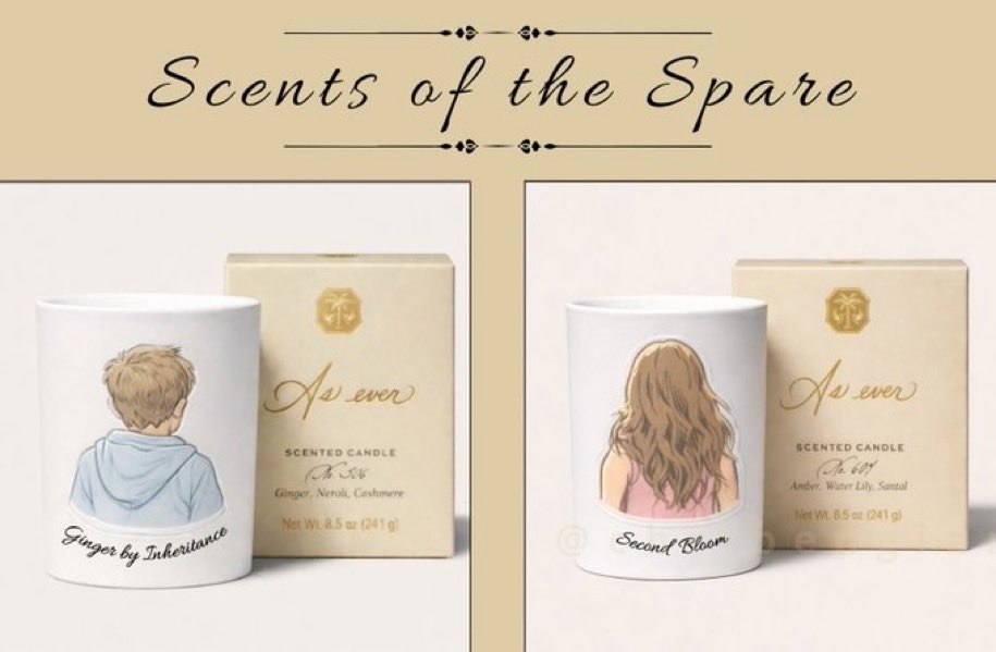 Пародия на "свечи в честь Арчи и Лилибет"  в "коллекции к Дню матери от бренда As Ever" - творчество Искусственного Интеллекта